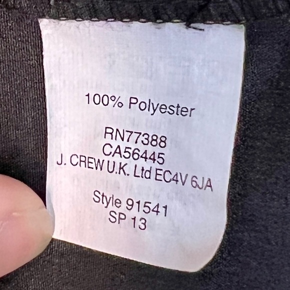 J CREW Black & White Polka Dot Long-Sleeve Blouse - 91541 - Sz S - Picture 7 of 9